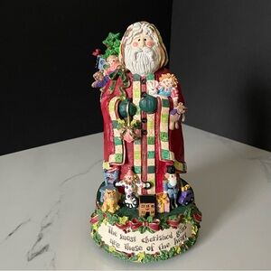 Vintage Jolly St. Nick Musical Santa Figurine - San Francisco Music Box Company
